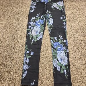 Floral Navy Athletic Leggings